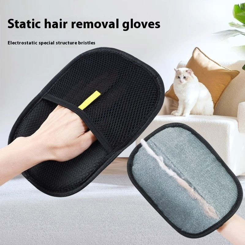 Deshedding glove packaging with included accessories